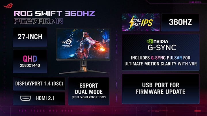 ASUS PG27AQNR Monitor Specs