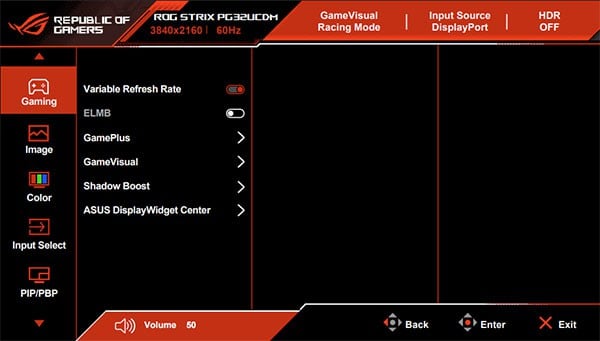 ASUS PG32UCDM Features