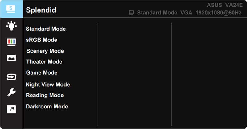 asus va24ehe osd menu