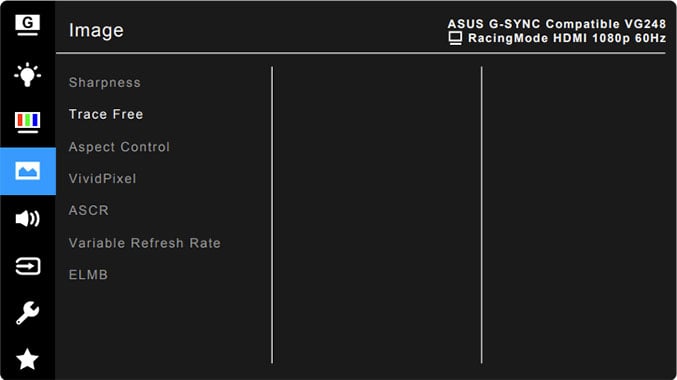 ASUS VG248QG OSD Menu