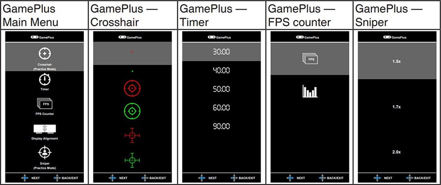 asus vg259qm monitor gameplus features