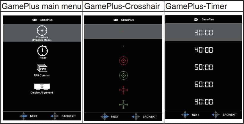 ASUS VG27WQ1B OSD Menu