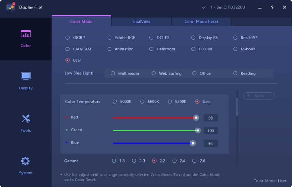 BenQ Display Pilot Software