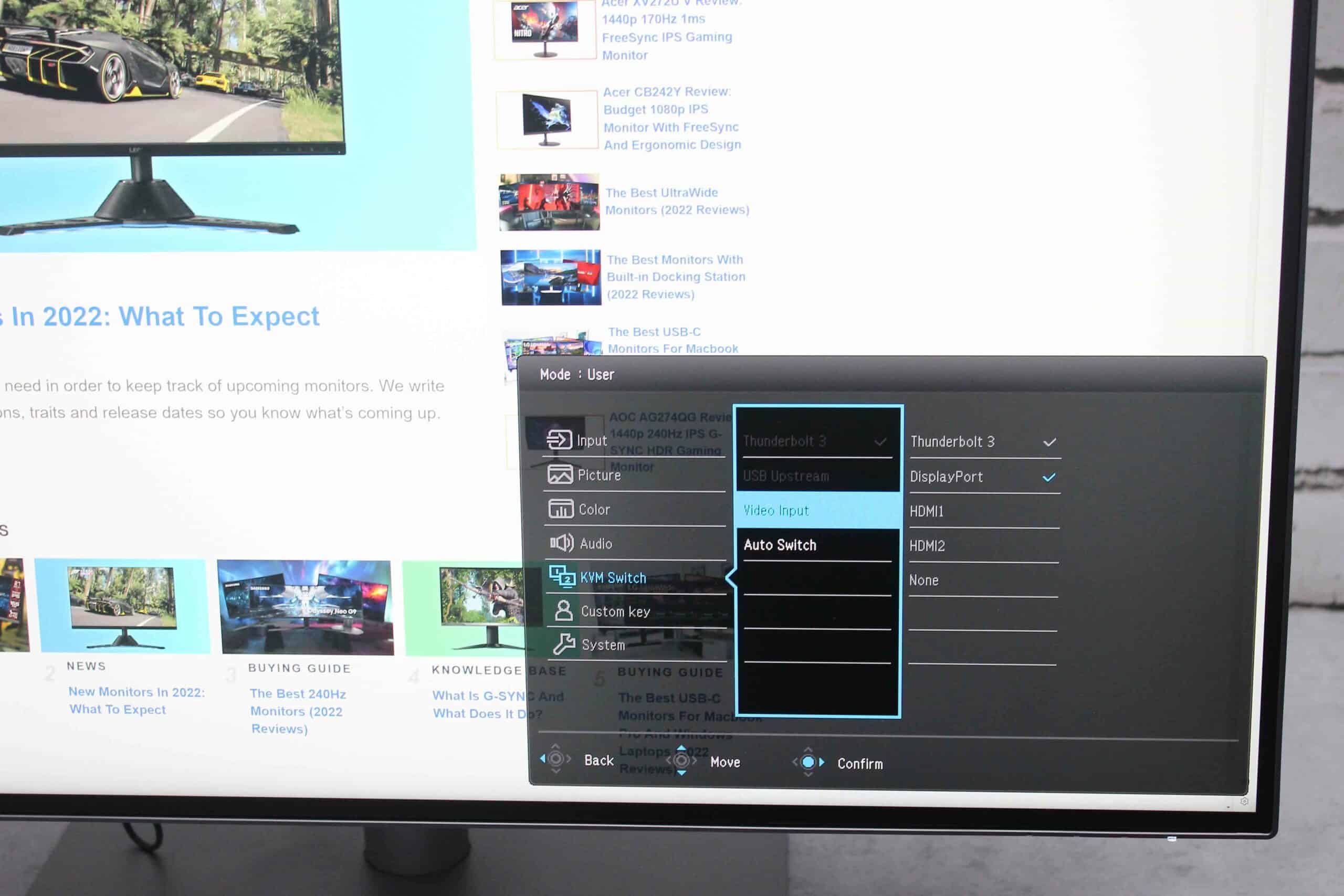 BenQ PD3220U OSD Menu