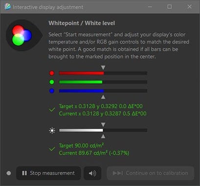 DisplayCAL Whitepoint Calibration
