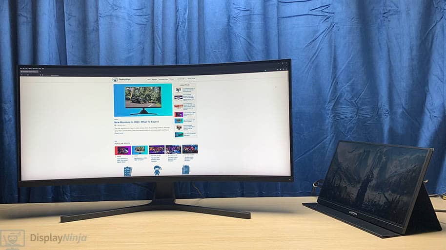 DisplayNinja Screen Size Comparison 34 inch Monitor