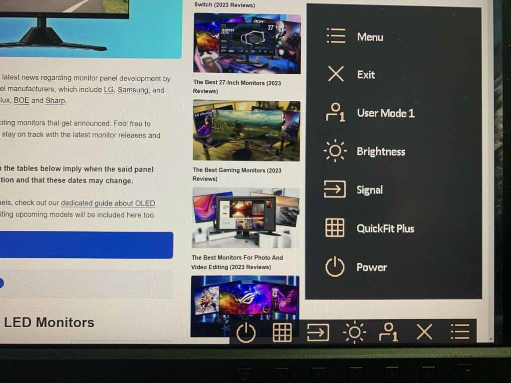 Features and OSD Menu