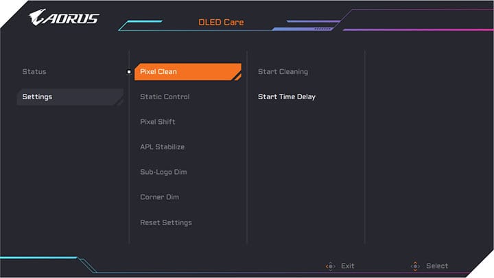 Gigabyte Aorus FO32U2 Review OSD Menu
