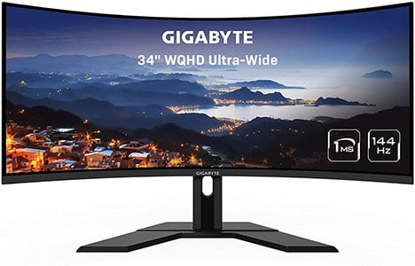 Gigabyte G34WQC Monitor Front