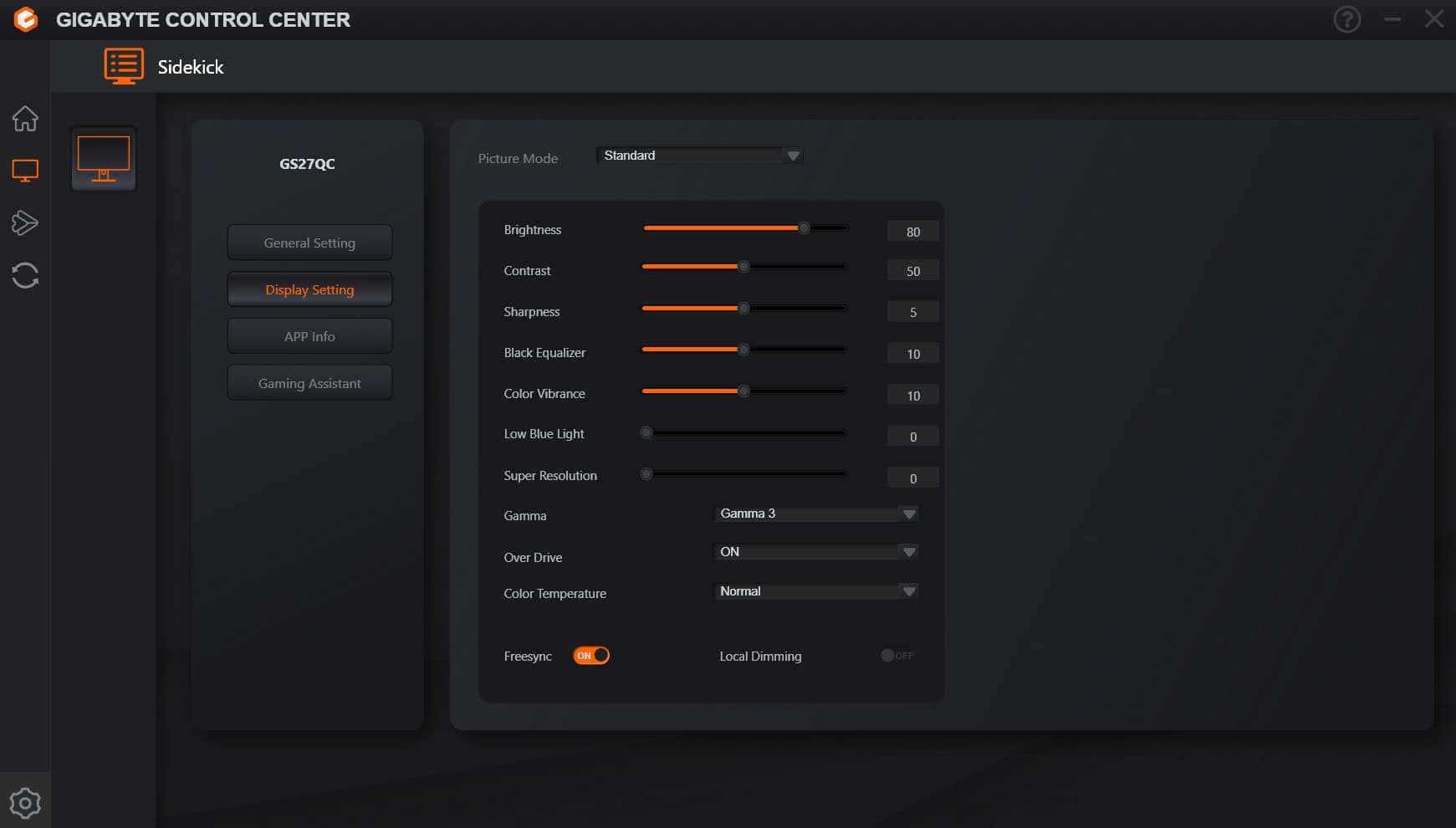 Gigabyte GS27QC Sidekick
