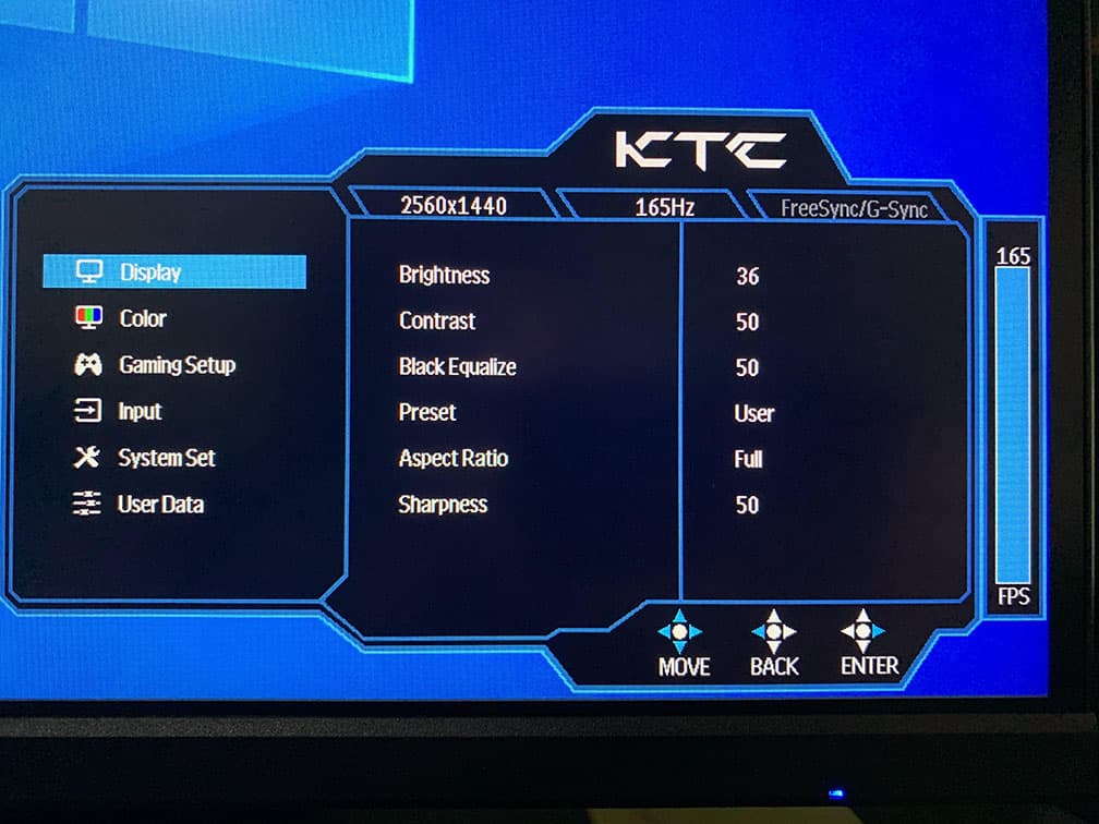 KTC H27T22 OSD Menu