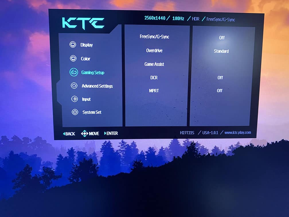KTC H27T22S Menu