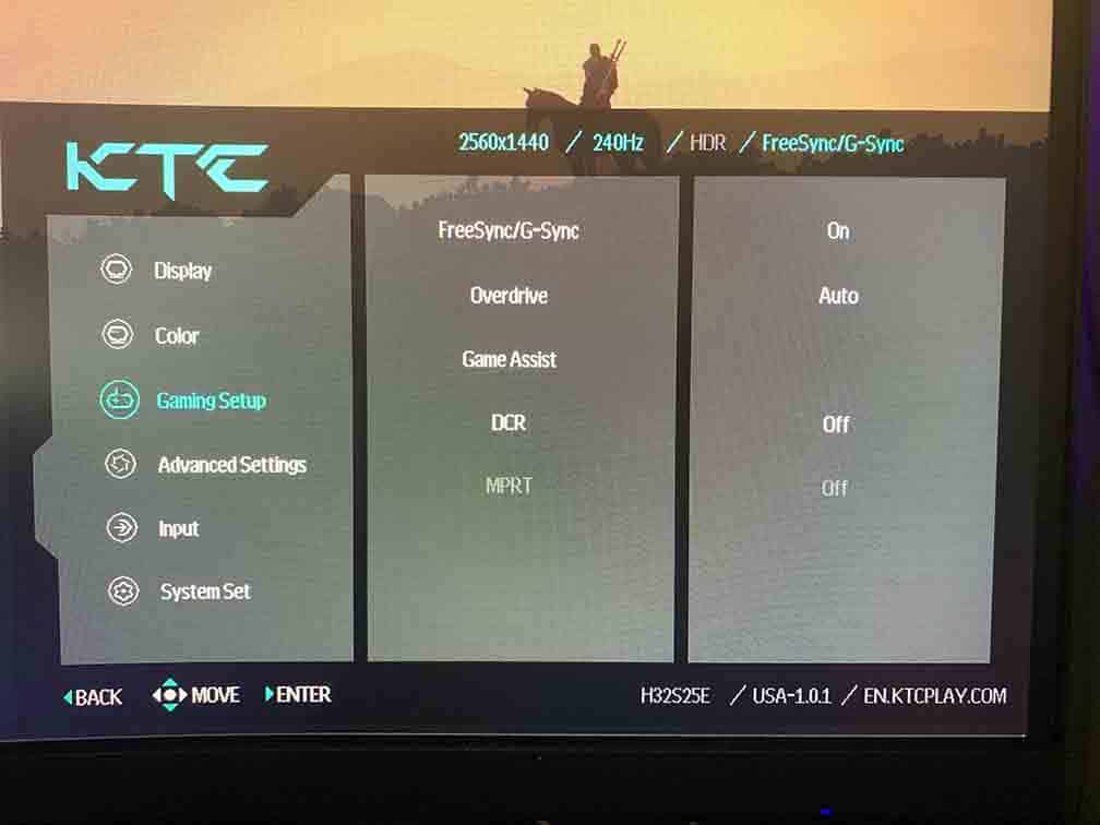 KTC H32S25E OSD Menu 3