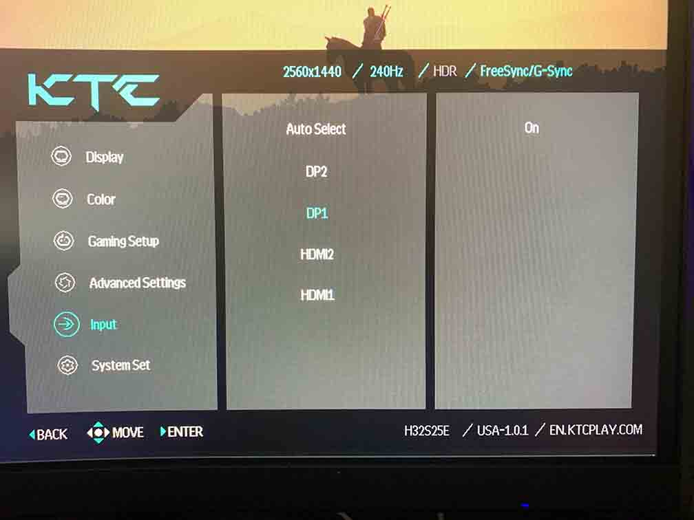 KTC H32S25E OSD Menu 5
