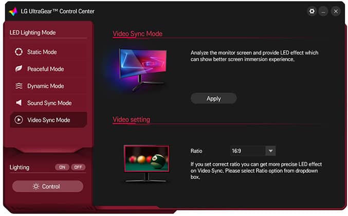 lg 27gn950 sphere lighting rgb feature