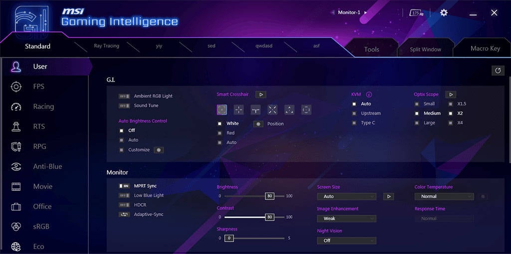 MSI Gaming Intelligence Application
