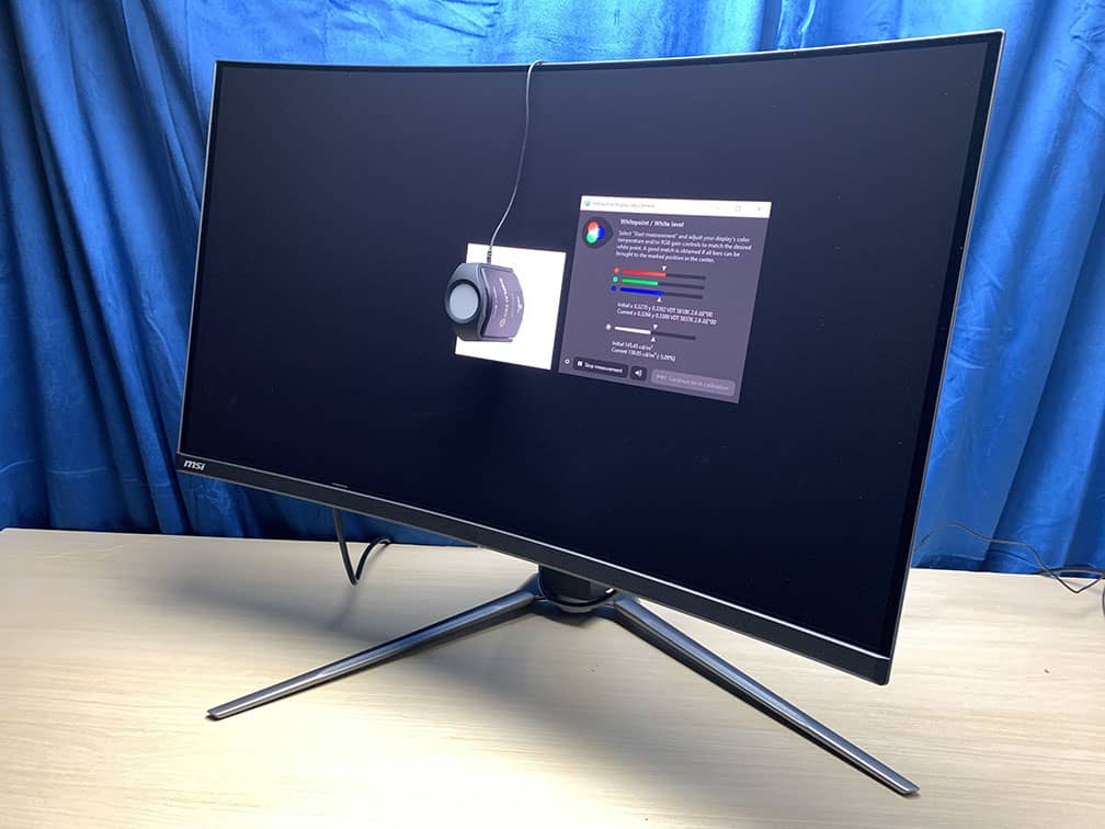 MSI MPG 321CURX and Calibrite Display Por HL