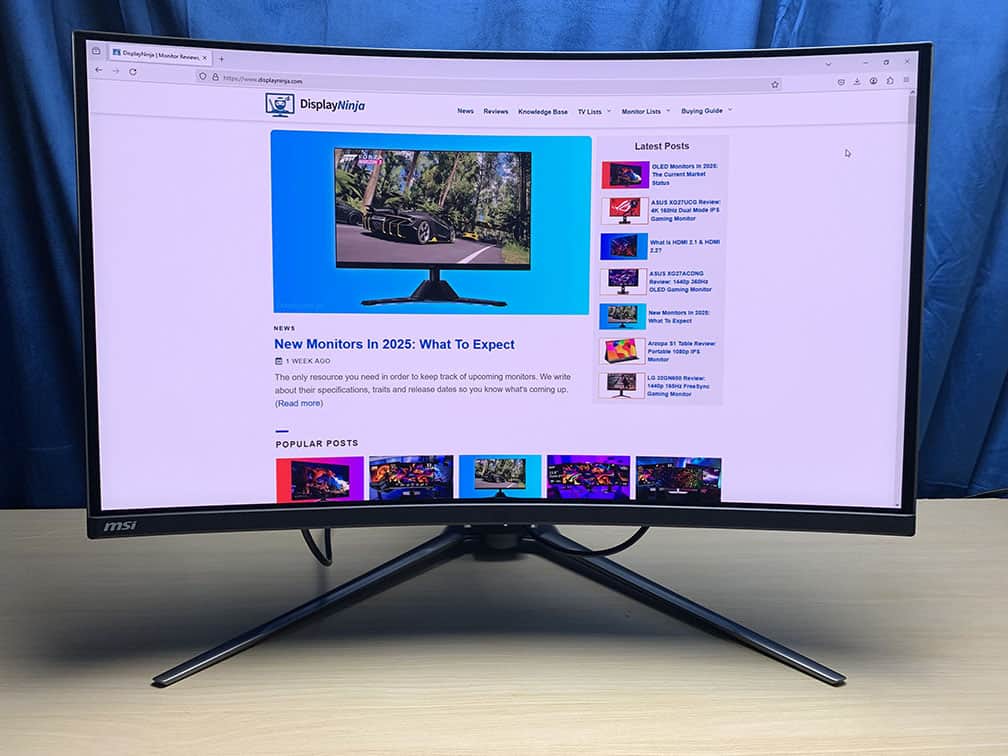 MSI MPG 321CURX DisplayNinja Review