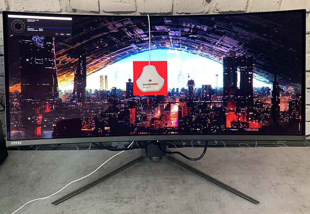 MSI MPG 341CQPX and Datacolor SpyderX