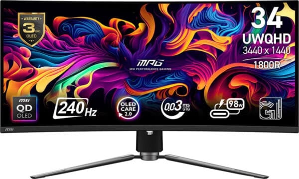 MSI MPG 341CQPX Monitor Design