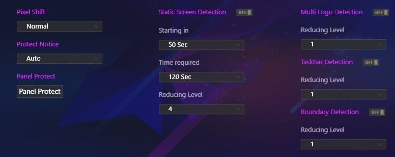 MSI OLED Care Features