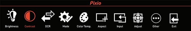 Pixio PXC243 OSD Menu