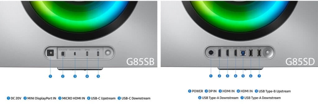 Samsung G85SB vs G85SD