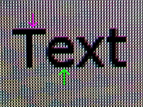 Samsung UltraWide QD OLED Triangular Subpixel Layout Text Fringing