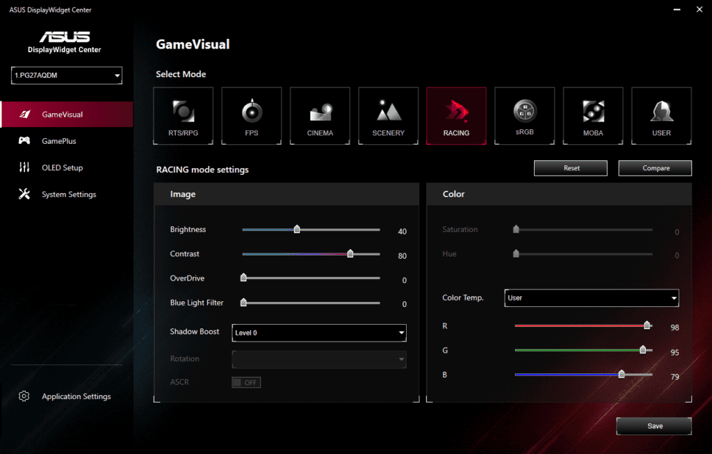 ASUS DisplayWidget Center
