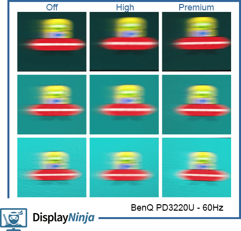 BenQ PD3220U UFO Ghosting Test