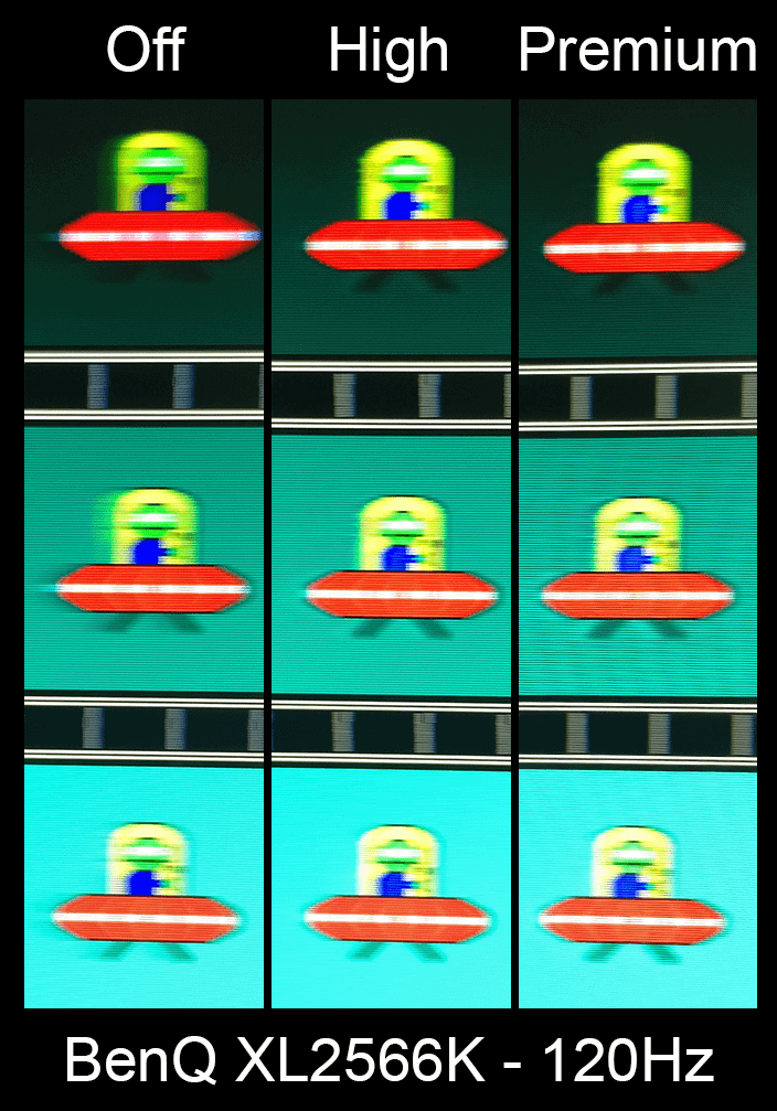 BenQ XL2566K 120Hz UFO Ghosting Test DisplayNinja