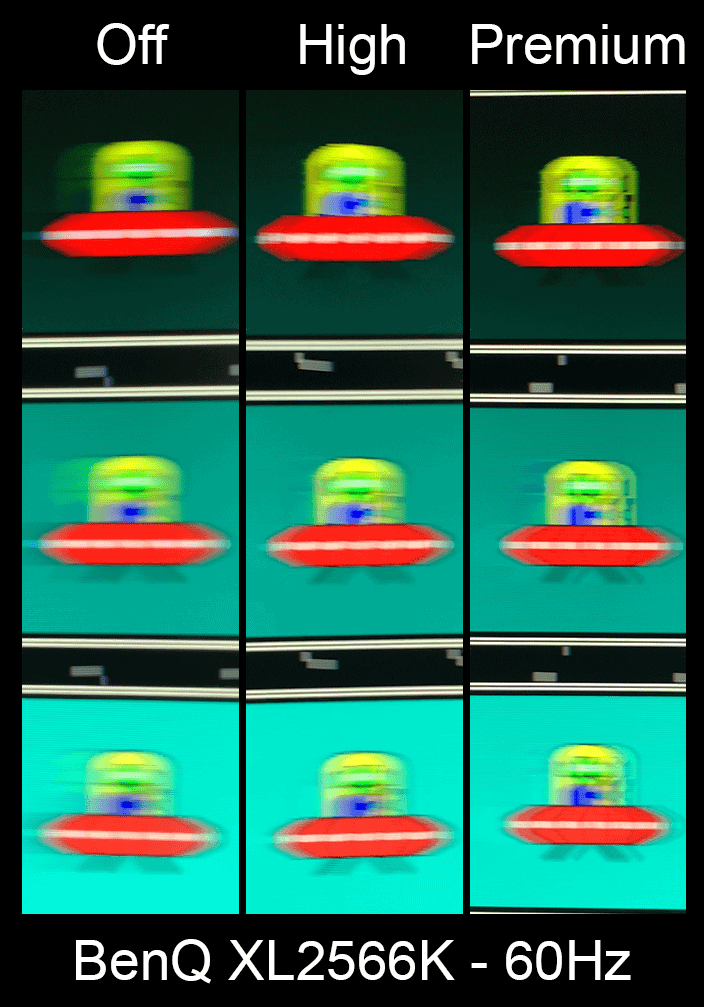 BenQ XL2566K 60Hz UFO Ghosting Test DisplayNinja