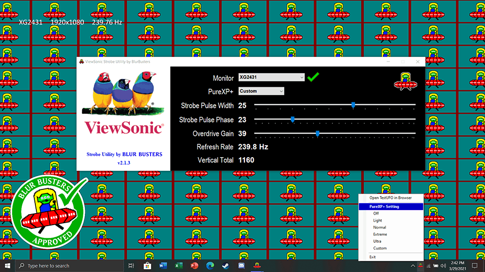Blur Busters Approved 2.0 Certification