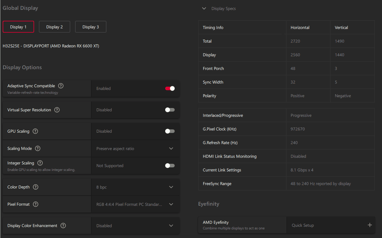 KTC H32S25E AMD FreeSync Premium Adaptive Sync